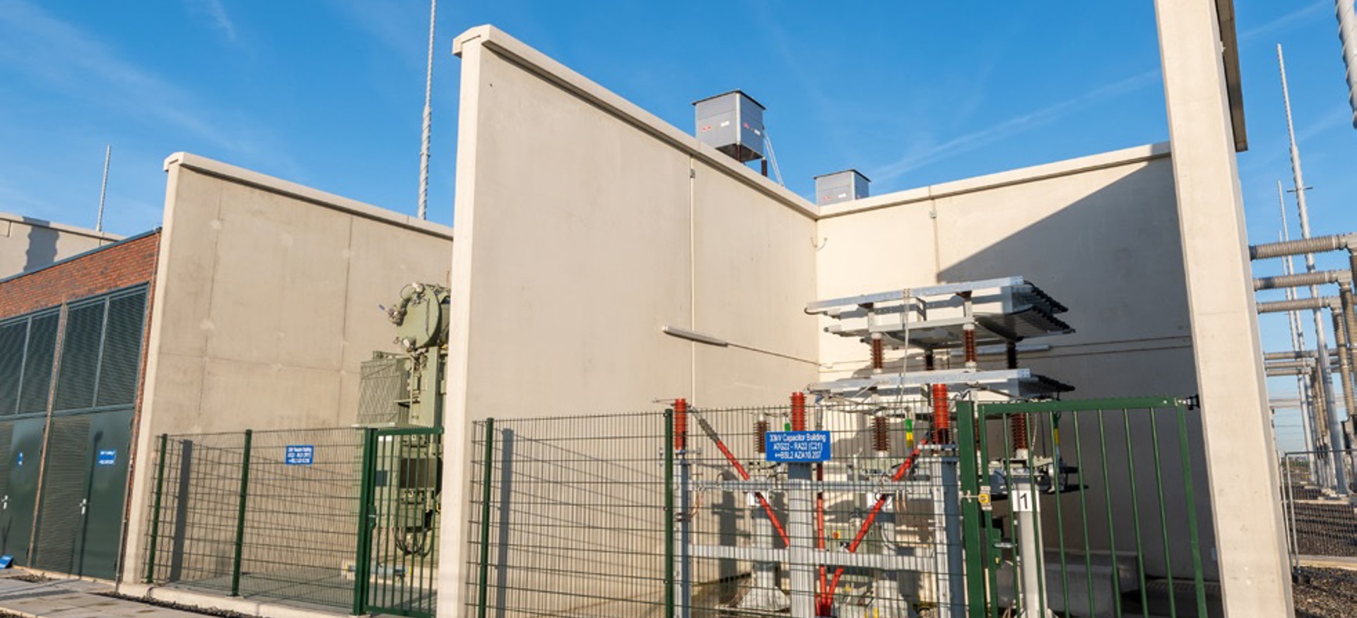 Het pre fab gebruik tijdens het maken van Tennet Land Station Borssele 